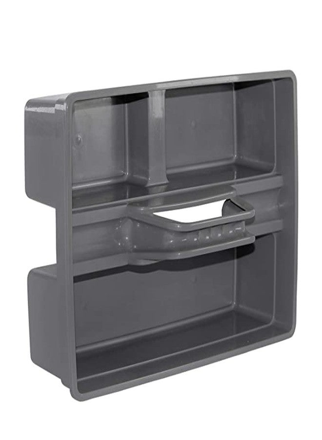 KR STORE™ 3-Compartment Industrial Caddy Basket - Heavy-Duty Grey Cleaning Organizer with Handle for Tools, Bathroom, Floors & Windows - Durable Utility Basket-Grey - Image 5